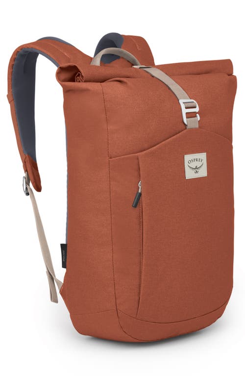 Shop Osprey Arcane Waterproof Roll Top Backpack In Porcelain Orange Heather