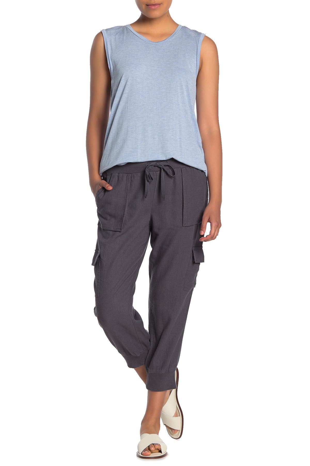 caslon linen jogger pants