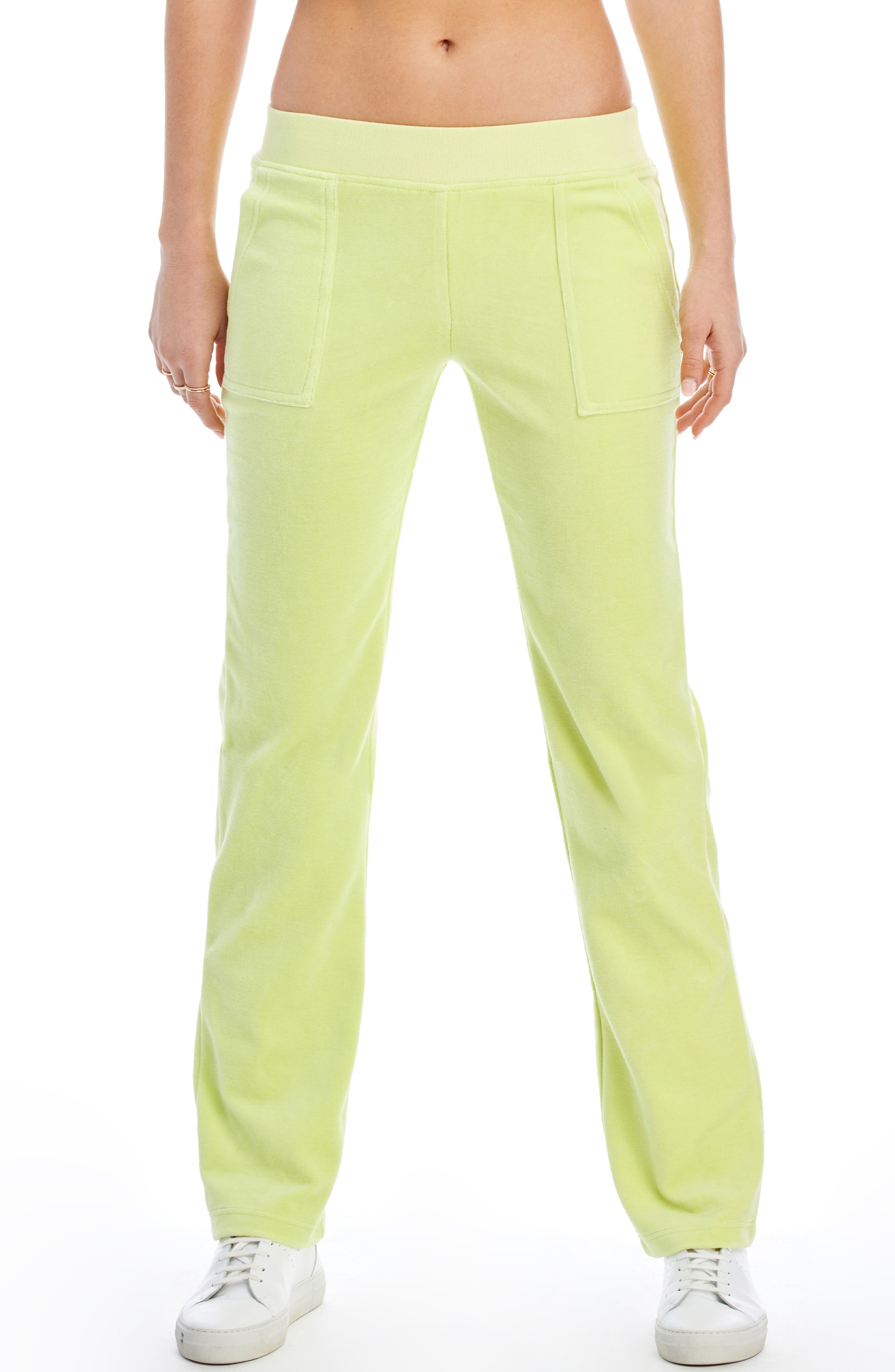 Juicy Couture Velour Track Pants in Pear