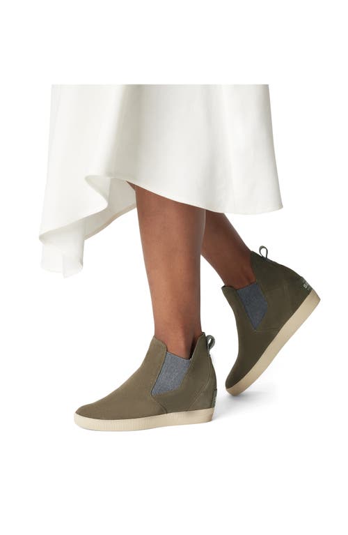 Shop Sorel Out N About Slip-on Wedge Shoe Ii In Stone Green/bleached Ceramic