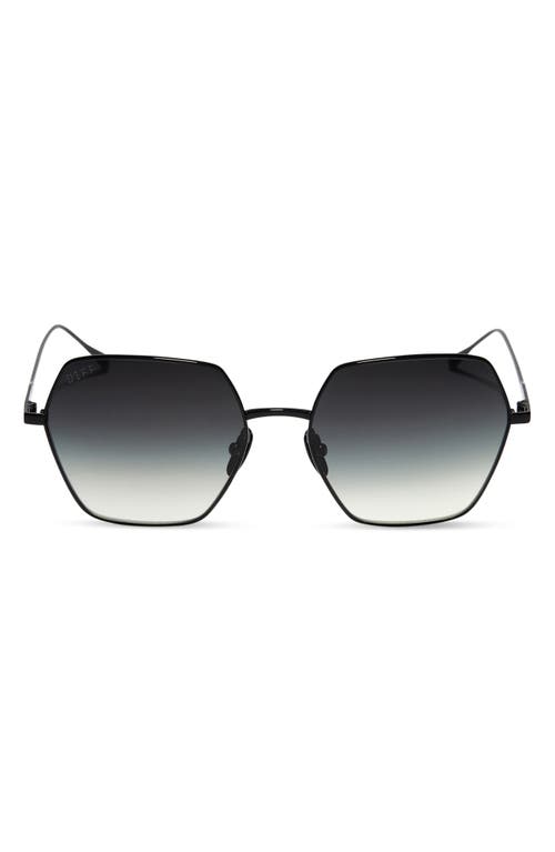 Diff Harlowe 55mm Square Sunglasses In Black/grey Gradient