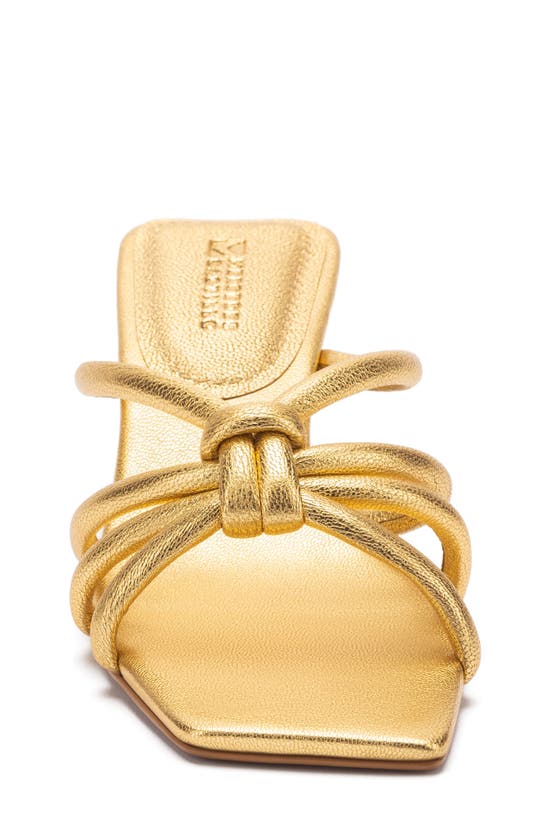 Mercedes Castillo Savanna Sandal In Gold Lamb | ModeSens