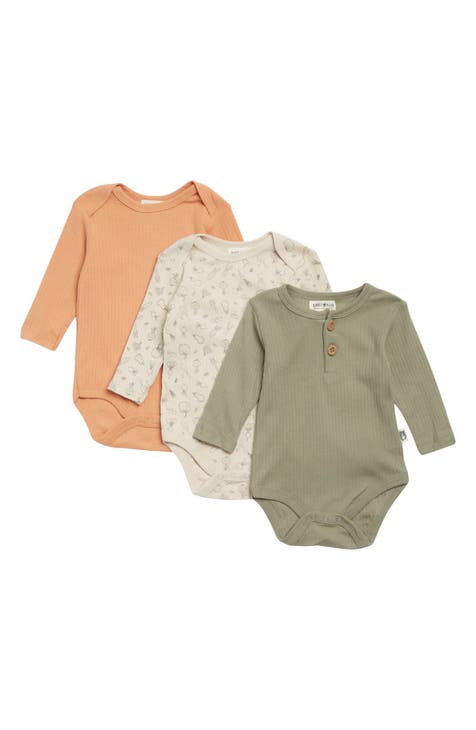 Petit Lem Baby's 2-Pack Long-Sleeve Bodysuits