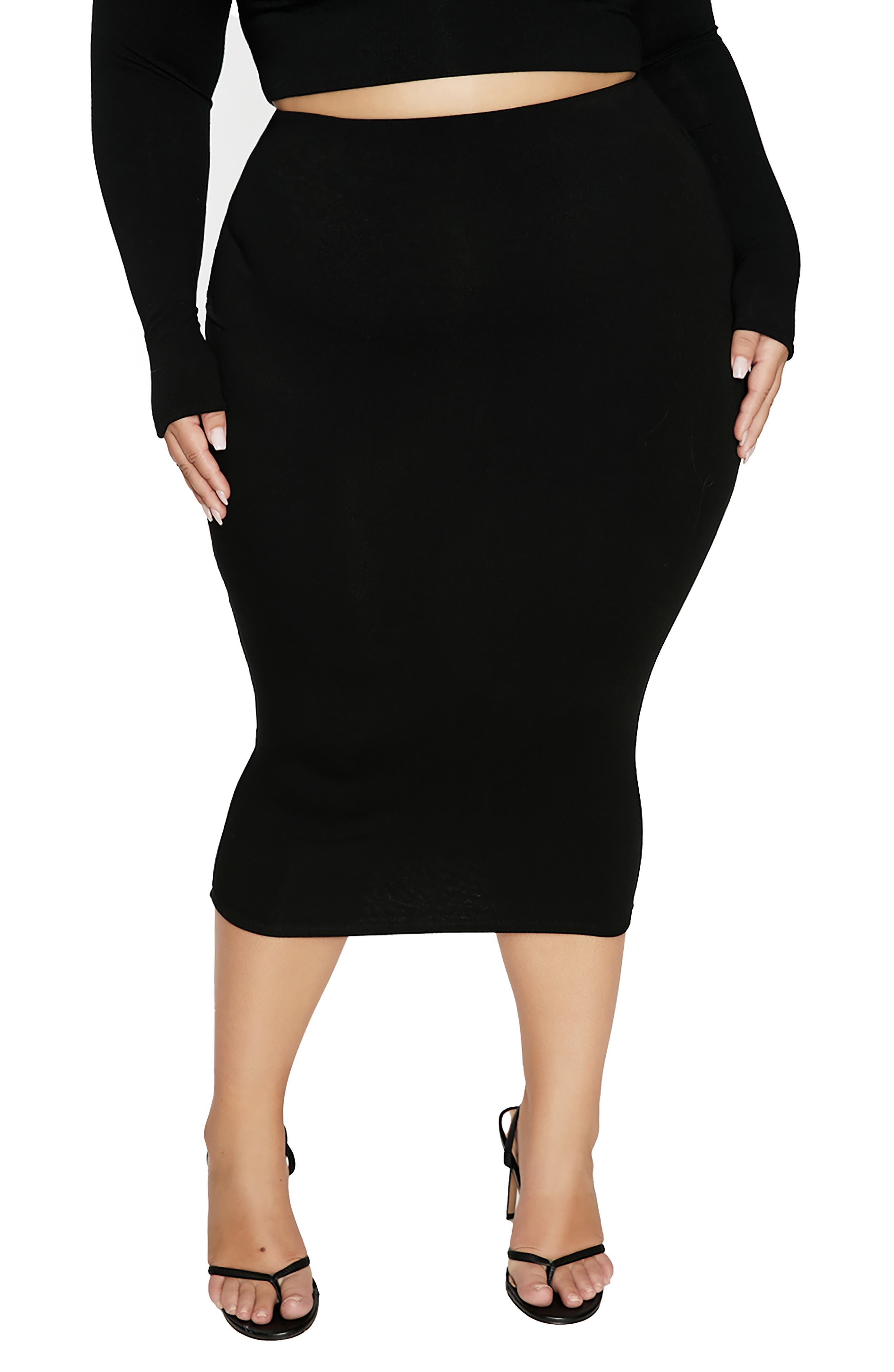 black knee length skirt nordstrom