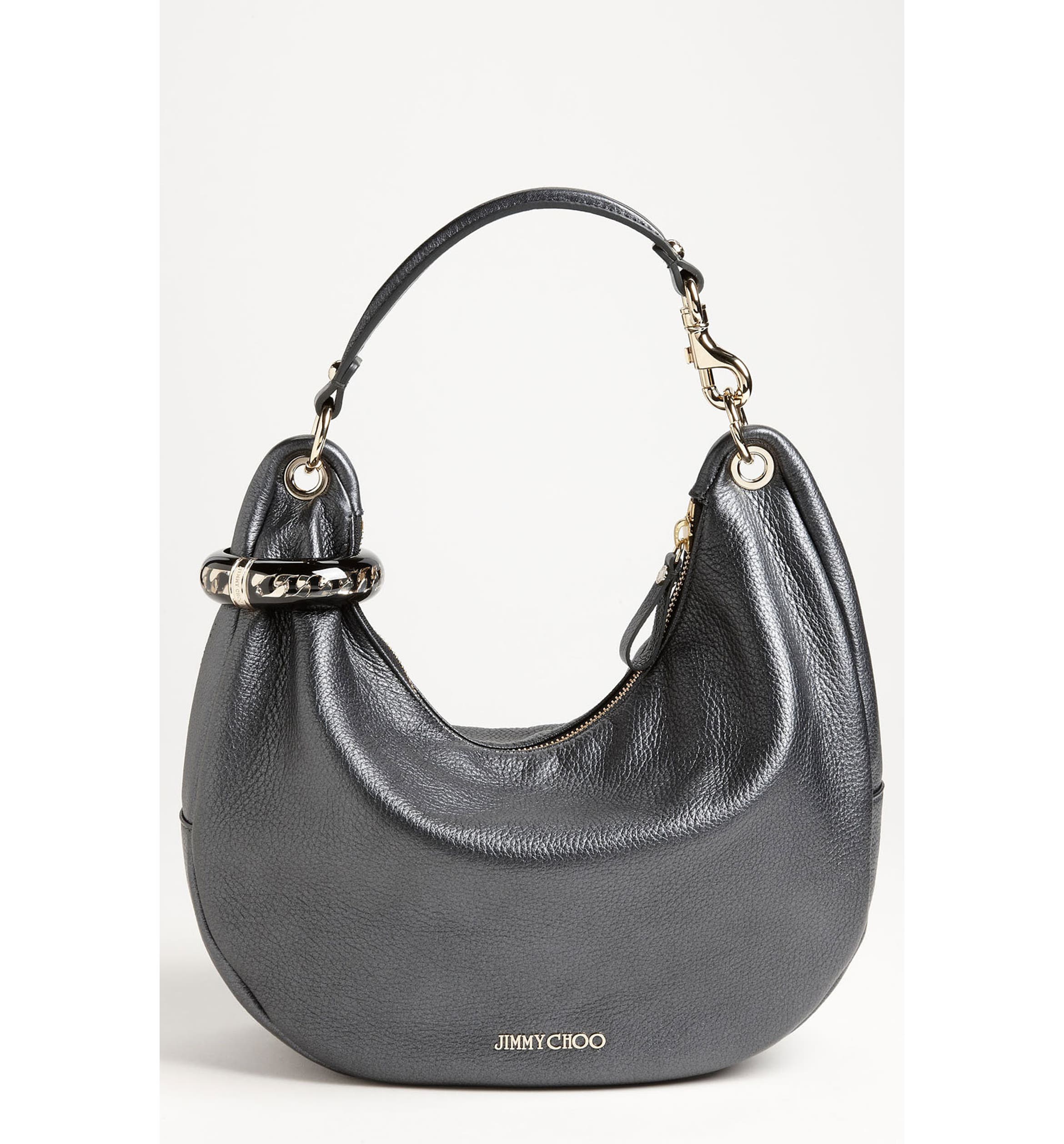 Jimmy Choo 'Solar - Small' Pearlized Metallic Leather Hobo | Nordstrom