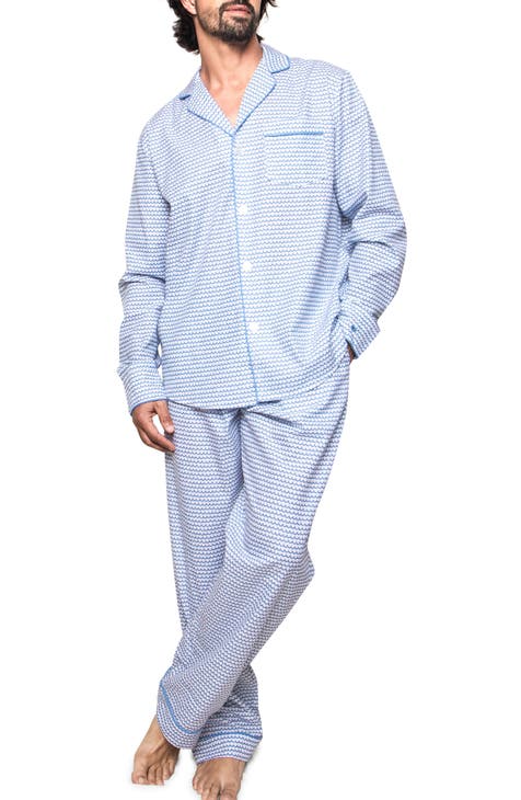Men's Flannel Pajama Set in Navy – Petite Plume
