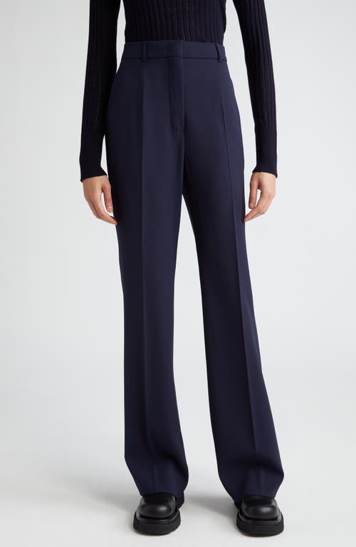 Max Mara Studio Agami Virgin Wool Pants Navy at Nordstrom,