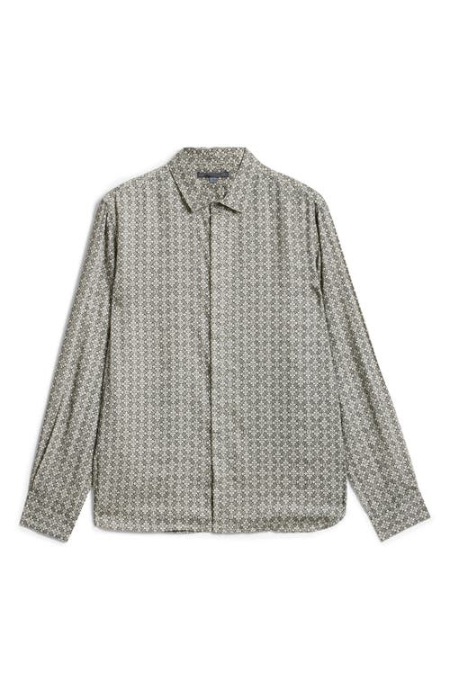 Shop John Varvatos Rodney Button-up Shirt In Snow Heather