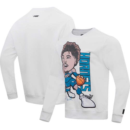 Post Men's LaMelo Ball White Charlotte Hornets Avatar Pullover Sweatshirt