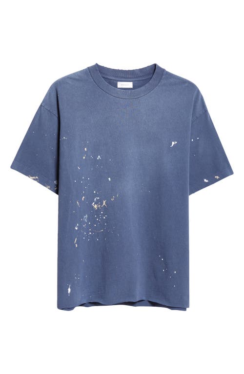 Shop John Elliott Odeon Paint Splatter Cotton T-shirt In Navy