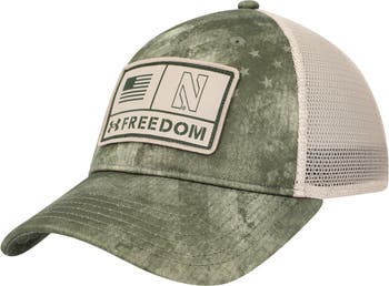 Men's Under Armour Camo Northwestern Wildcats Sideline Blitzing Trucker  Performance Adjustable Hat
