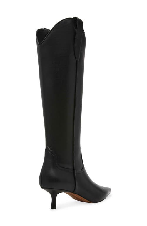 Steven New York Britt Western Pointed Toe Boot In Black