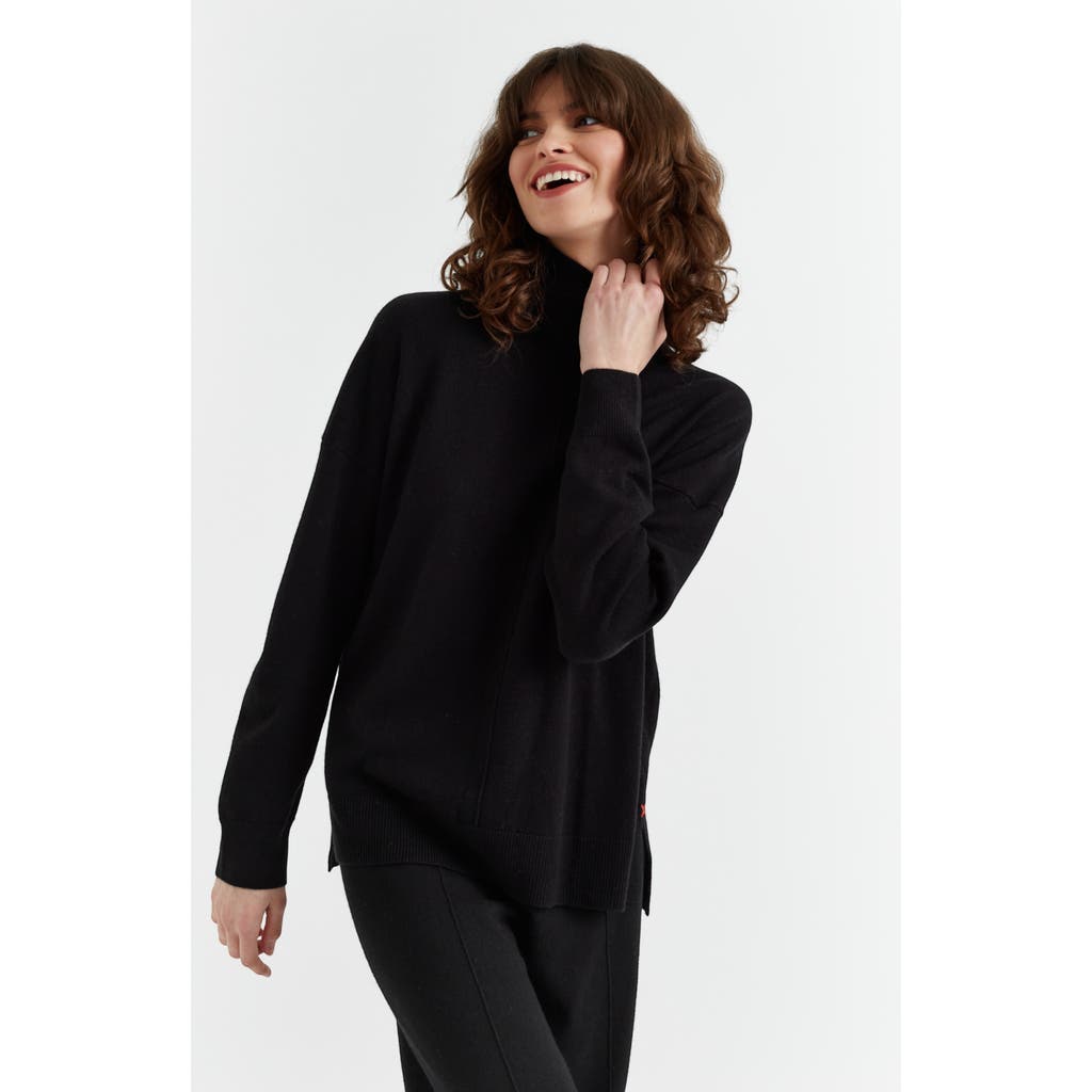 Chinti & Parker Wool-cashmere Relaxed Rollneck Sweater In Black