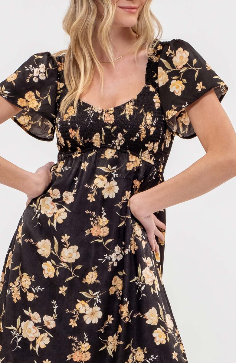 Blu Pepper Lace Trim Sleeveless Midi Dress