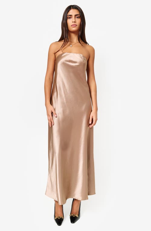 CAMI NYC CAMI NYC NOELLE STRAPLESS SATIN DRESS 