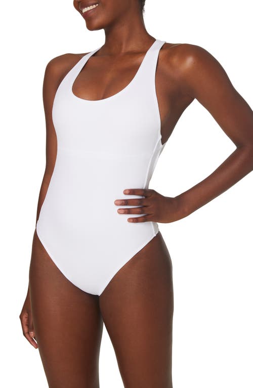 The Tulum Long Torso One-Piece Swimsuit in White