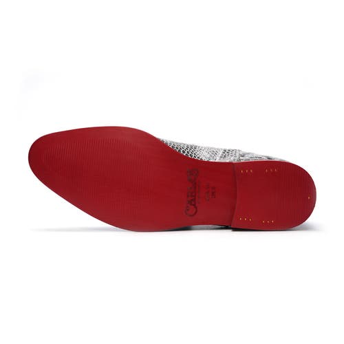 Carlos Santana Mantra Chelsea Boot In White Snake