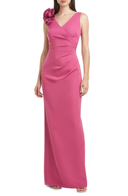 Anais Sleeveless Column Gown in Rose Violet