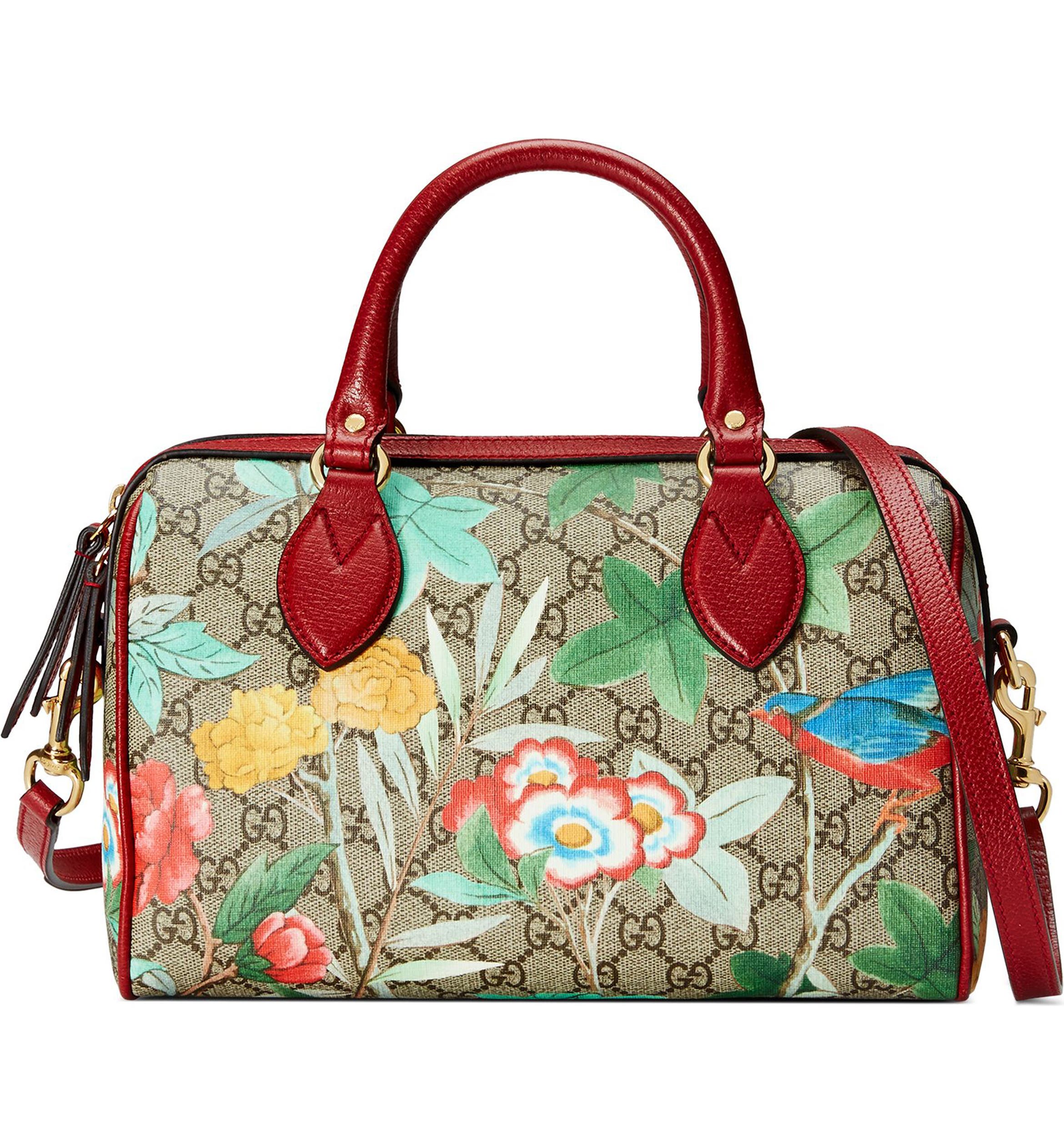 Gucci Tian Boston GG Supreme Small Canvas Duffel Bag | Nordstrom