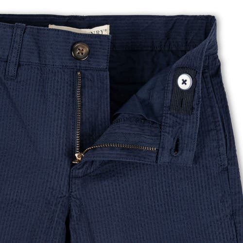 Shop Hope & Henry Boys' Organic Cotton Seersucker Suit Pant, Toddler In Navy Seersucker