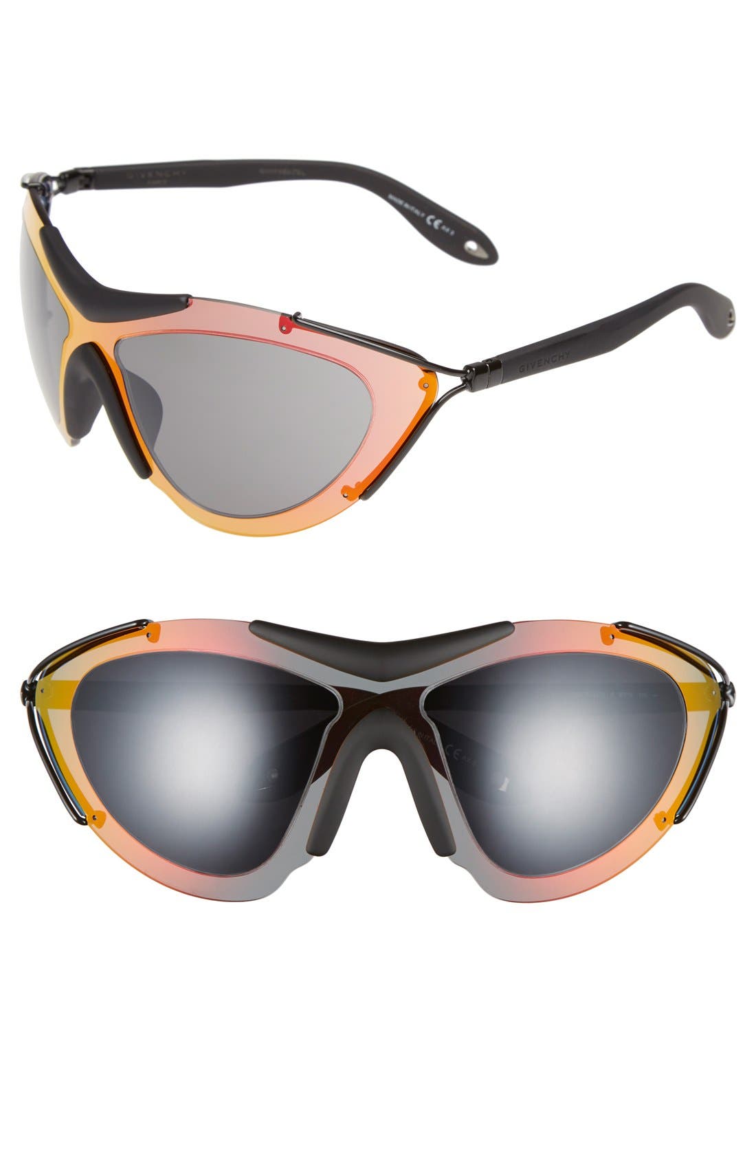 givenchy 99mm shield sunglasses