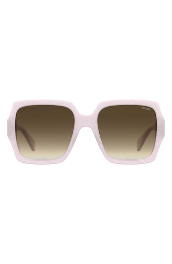 Moschino 56mm Gradient Square Sunglasses In Pink