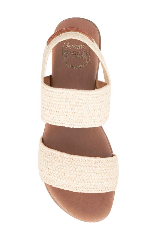 Andre Assous Nigella Featherweight Woven Slingback Sandal In Natural