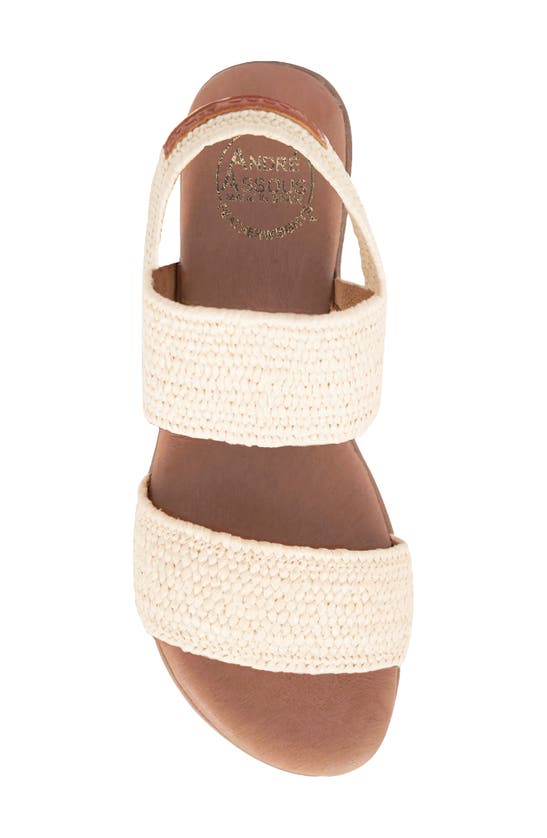 Shop Andre Assous Nigella Featherweight Woven Slingback Sandal In Natural