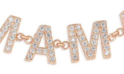 Sphera Milano Cz Mama Chain Bracelet In Rose Gold