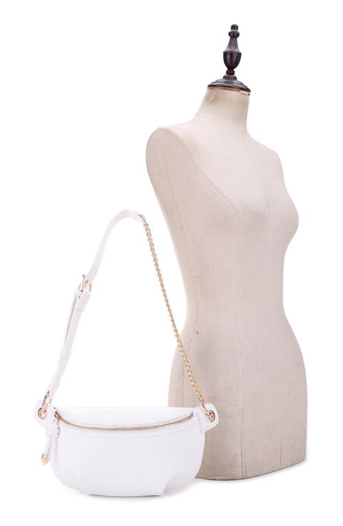 Shop Mali + Lili Evelyn Vegan Leather Belt Bag In White