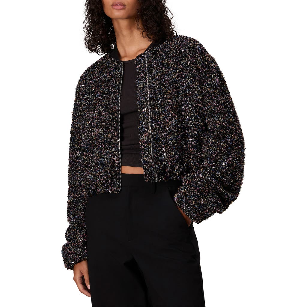 Rag & Bone Samira Sequined Bomber Jacket In Multi