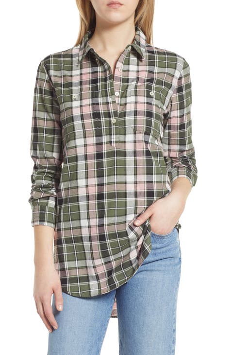 Plaid Long Sleeve Cotton Shirt