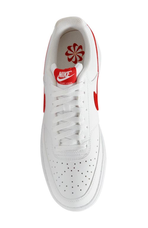 Shop Nike Court Vision Low Sneaker In White/university Red