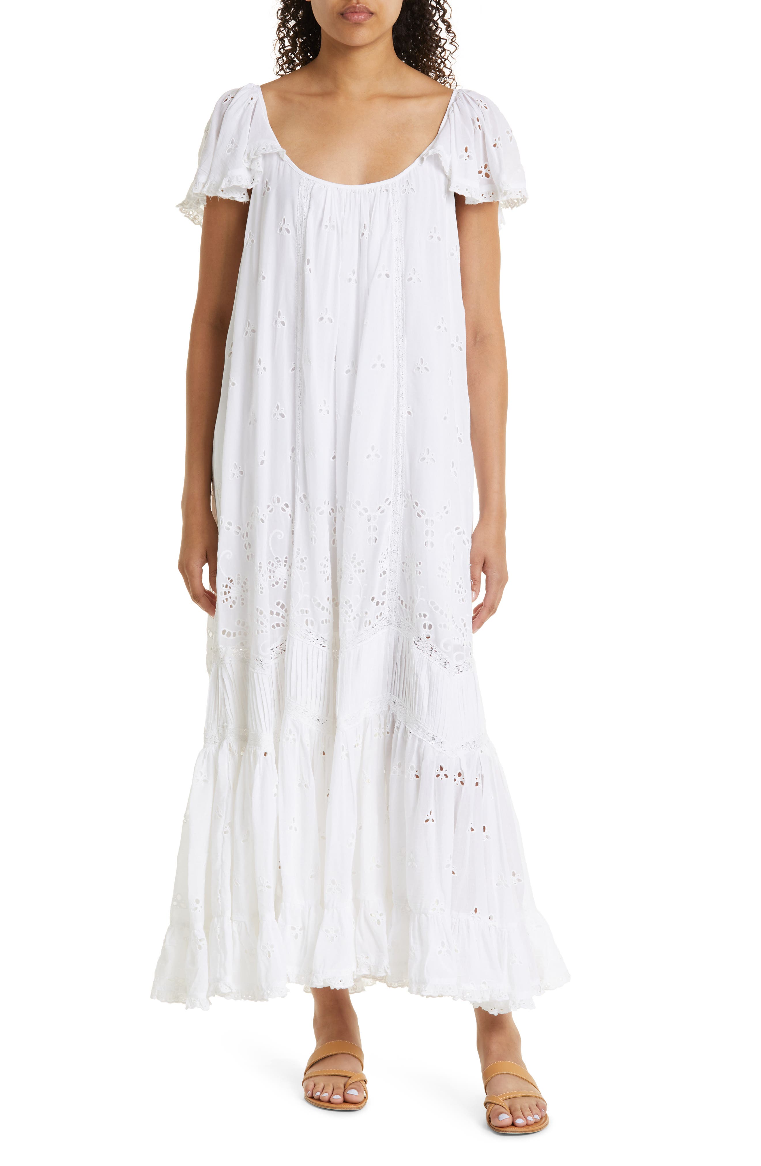 byTiMo Embroidered Eyelet Short Sleeve 