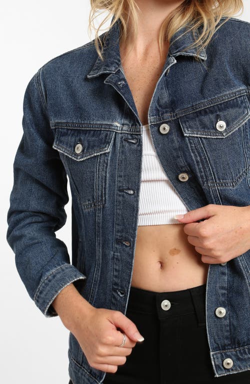 Shop Brooklyn Industries River Oversize Denim Jacket In Dark Denim