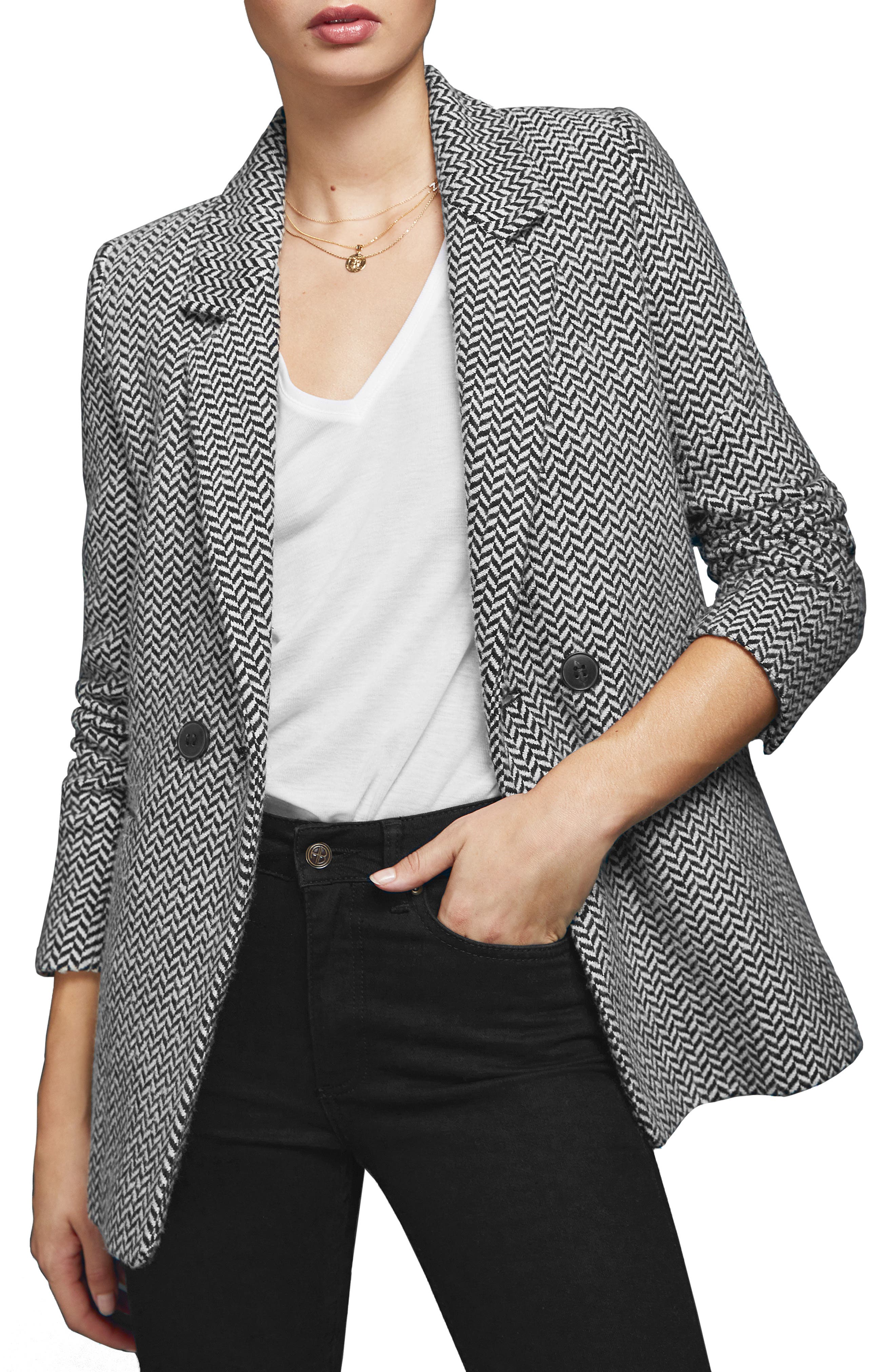 ANINE BING Herringbone Blazer Nordstrom