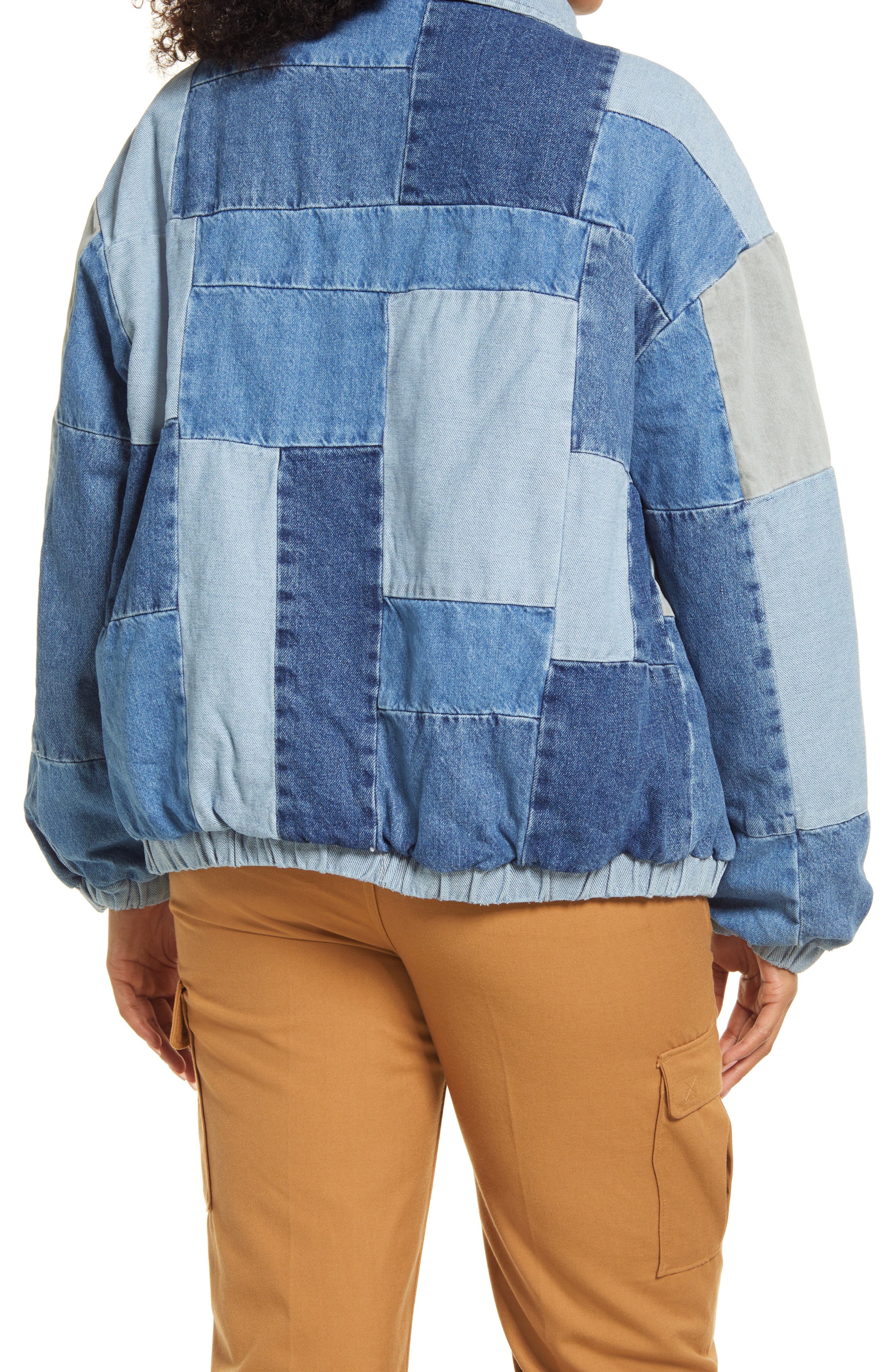 denim patchwork jacket