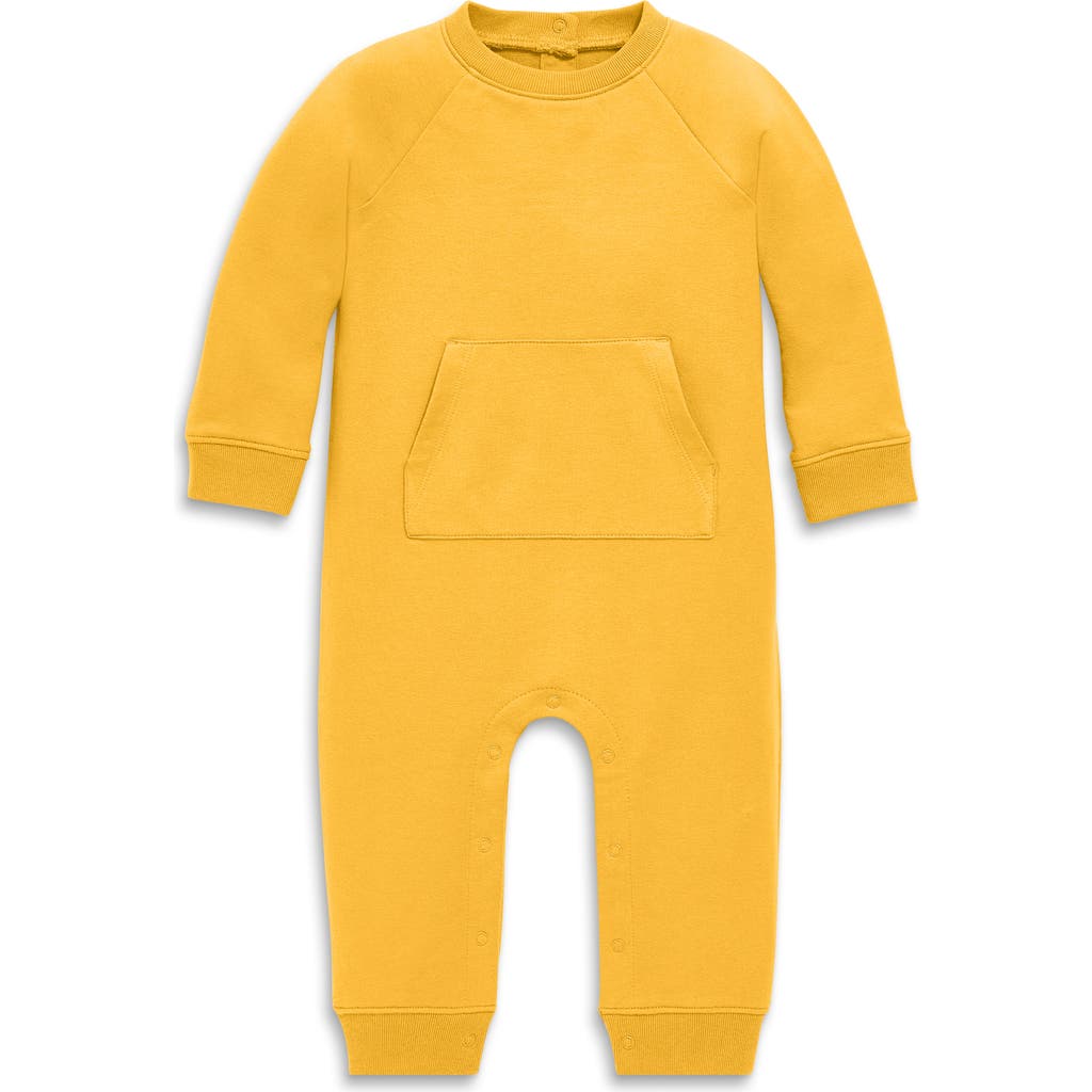 Primary Baby Sweatshirt Romper In Sunflower