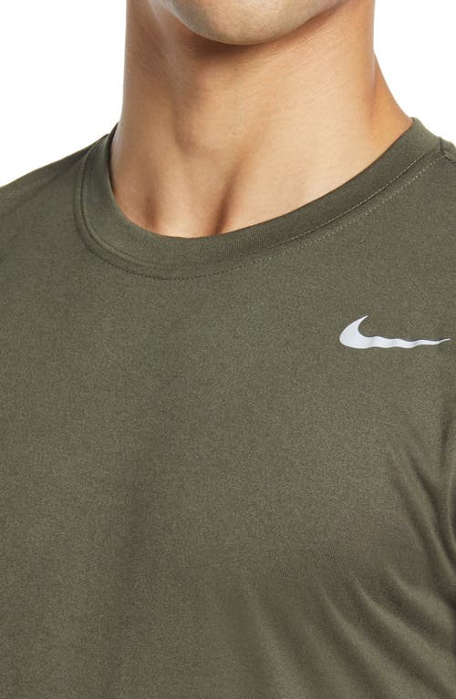 Shop Nike Legend 2.0 Dri-fit Graphic T-shirt In Cargo Khaki/matte Silver