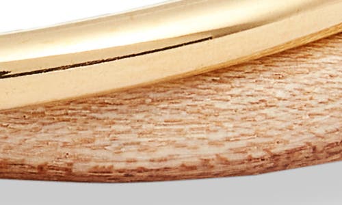 Soko Interlocked Bangle In Gold/wood