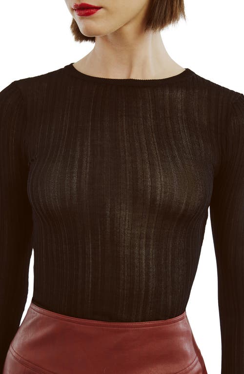 Shop Bardot Anders Long Sleeve Knit Top In Black