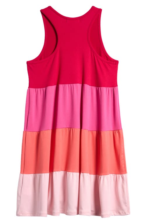 Shop Tucker + Tate Kids' Tiered Sleeveless Knit Dress In Pink Fandango