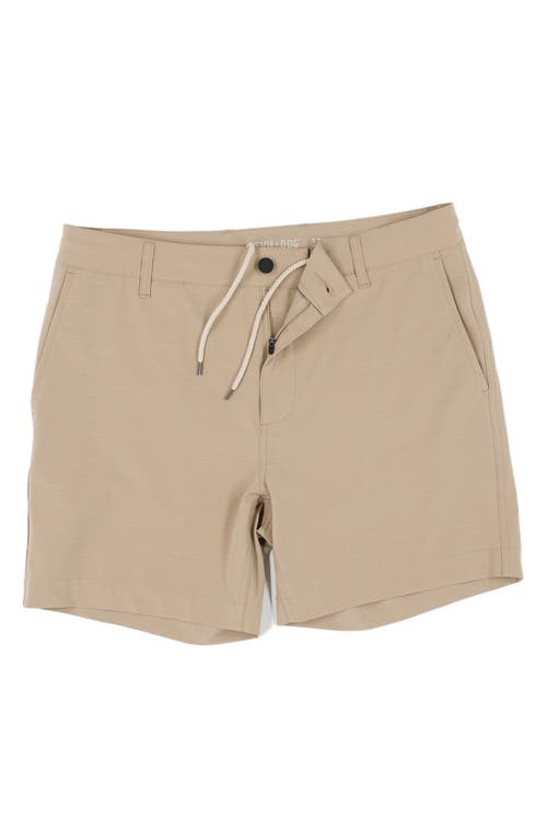 Shop Devil-dog Dungarees 6-inch Hybrid Shorts In Light Beige/khaki