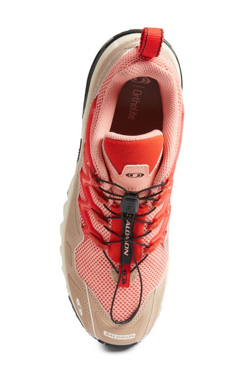 Shop Salomon Gender Inclusive Acs + Og Sneaker In Natural/shortbread/poppy Red