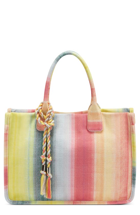 Vince Camuto Orla Canvas Tote In Sunset Stripe