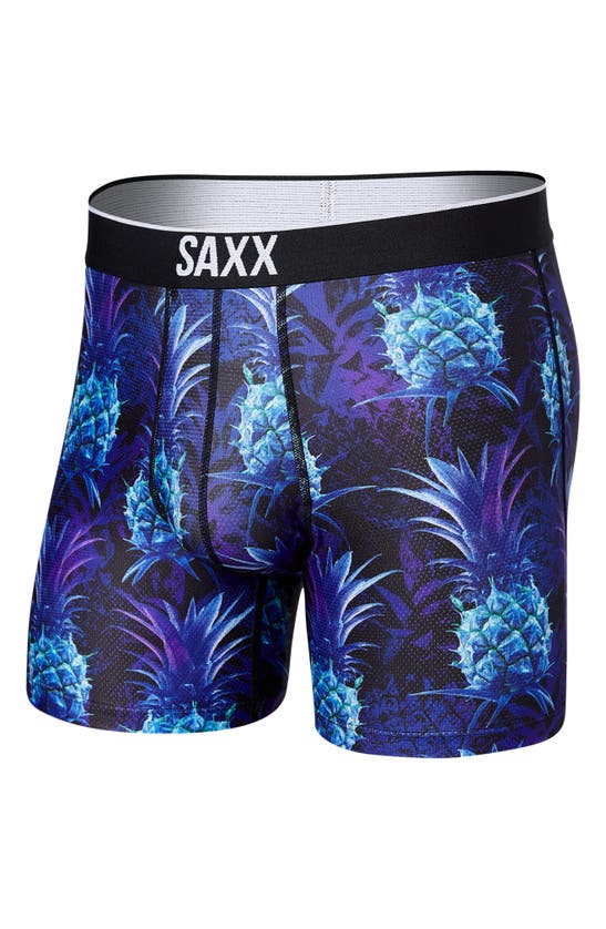 Saxx Volt Boxer Briefs In Neo Pineapple