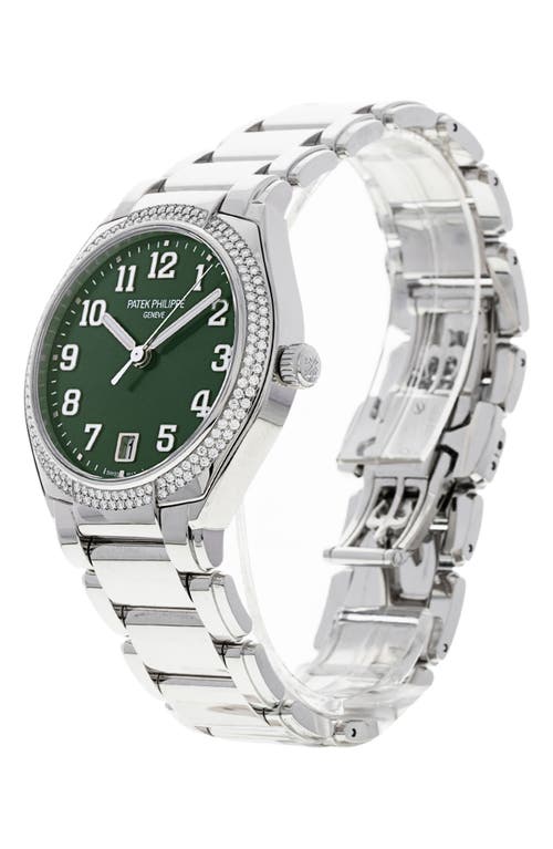 Shop Watchfinder & Co. Patek Philippe  2021 Twenty-4 Diamond Bracelet Watch, 36mm In Green/silver