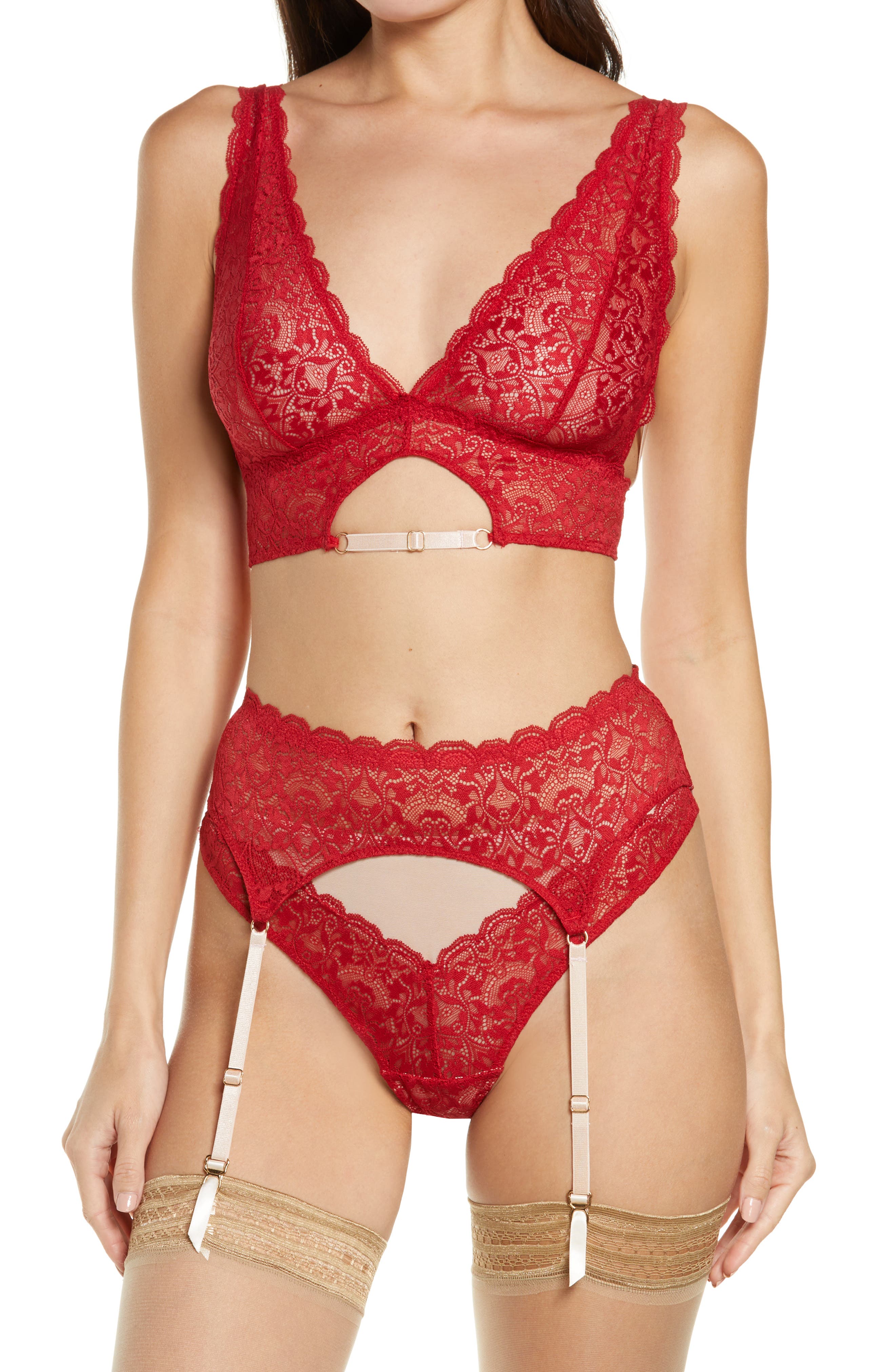 Honeydew Intimates Nicollette Lace Thong in Vixen