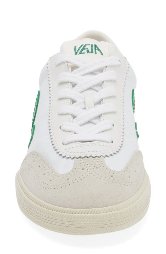 Shop Veja Volley Canvas Sneaker In White/ Emeraude