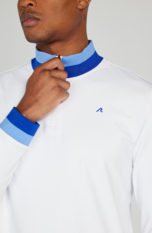 Shop Redvanly Dunham Golf Quarter Zip Pullover In Bright White